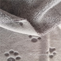 Double-Sided Pet Paw Back Printed Cutting Flanel Fabric